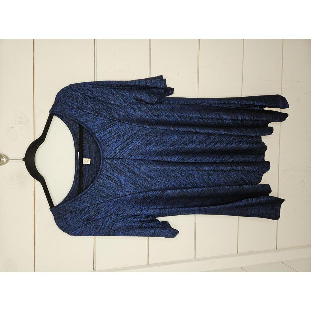 Dana Buchman Blue/Black Tunic Top Size L